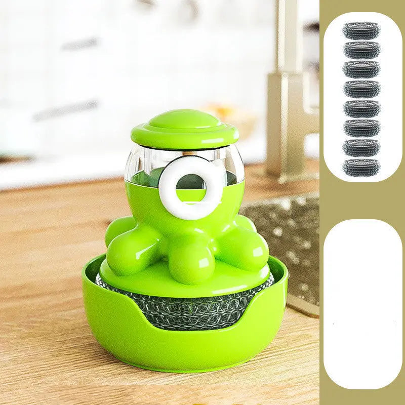 Octopus Pot Brush with Self-Adding Liquid - Efficient Kitchen Cleaning Gadget Kreative