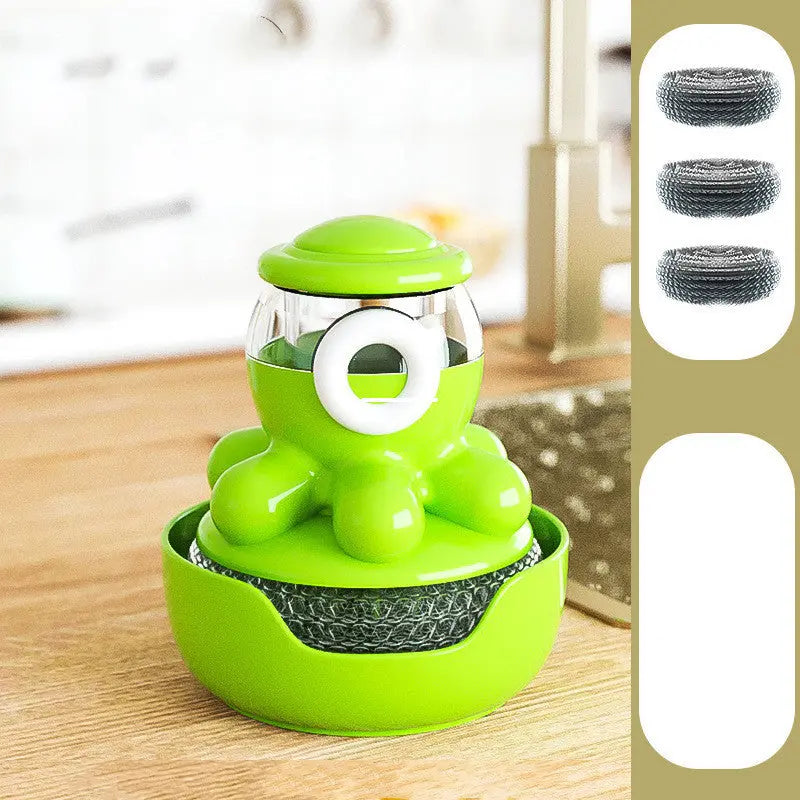 Octopus Pot Brush with Self-Adding Liquid - Efficient Kitchen Cleaning Gadget Kreative