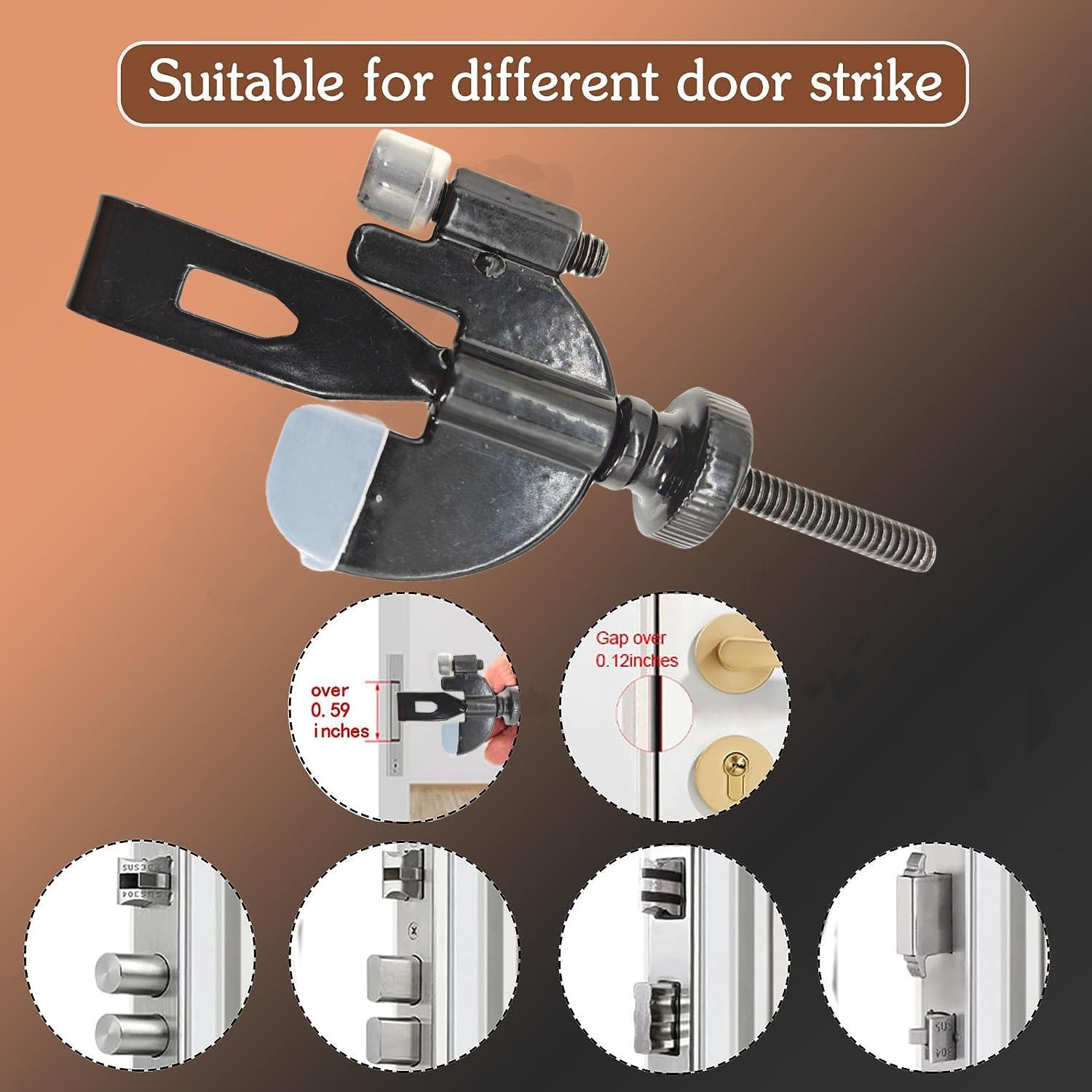 Portable Door Lock for Extra Security | Anti-Theft Privacy Lock for Travel, Home, and Apartment Use - Kreative