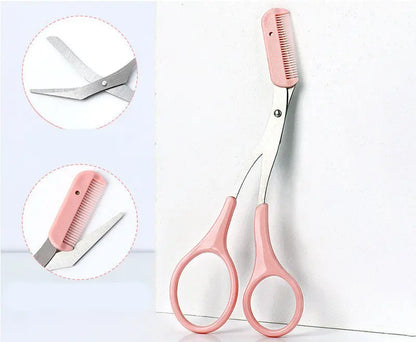 Eyebrow Trimming Knife With Comb Curved Moon Small Beauty Supplies Gadgets eprolo