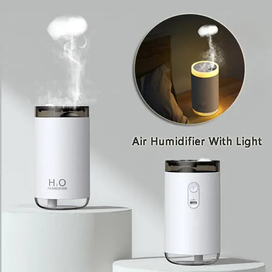 Smoke Ring Jellyfish Humidifier - USB Car & Home Diffuser with Warm LED Night Light Kreative