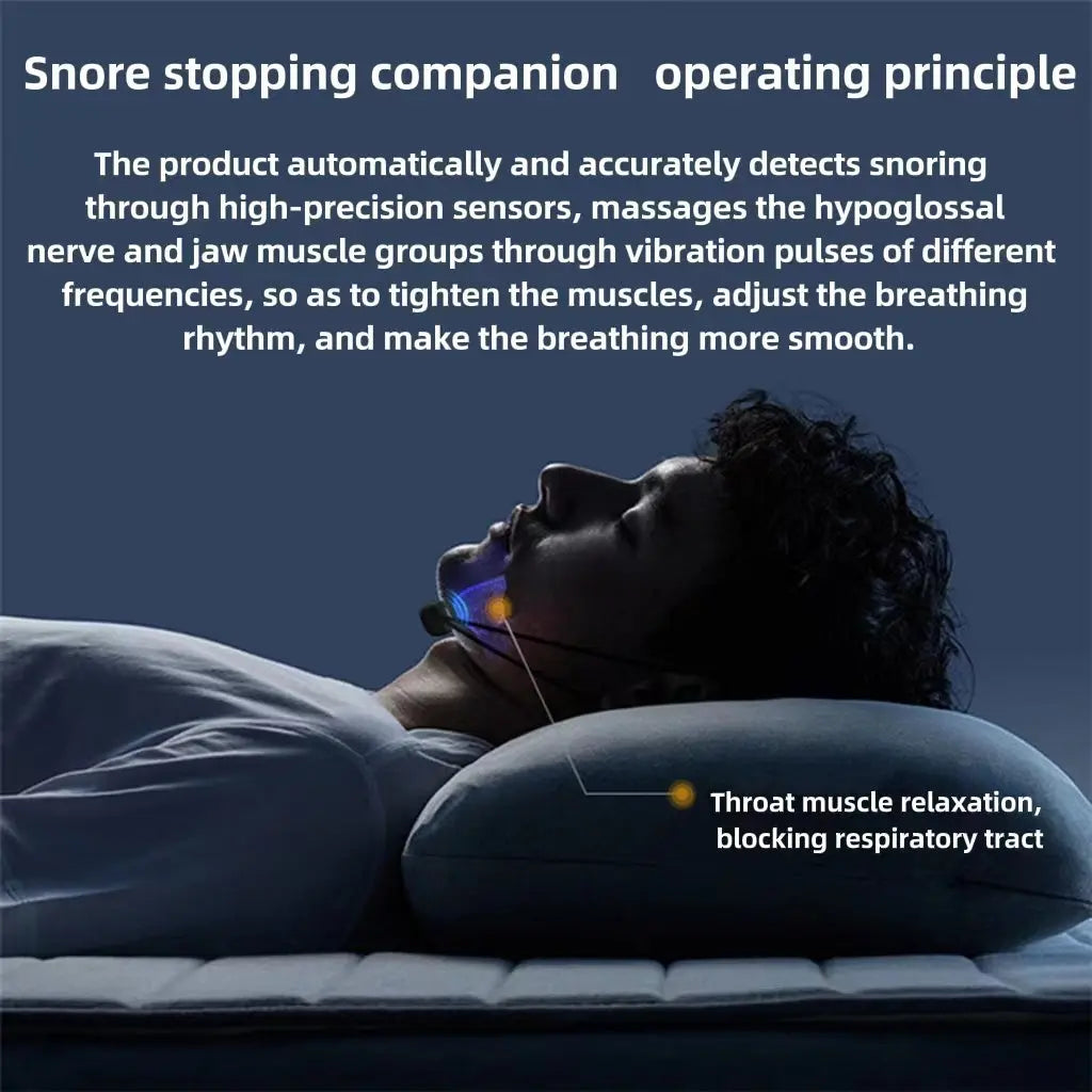 Smart Anti-Snoring Device: Effective EMS Pulse Sleep Aid for Snore Reduction Kreative