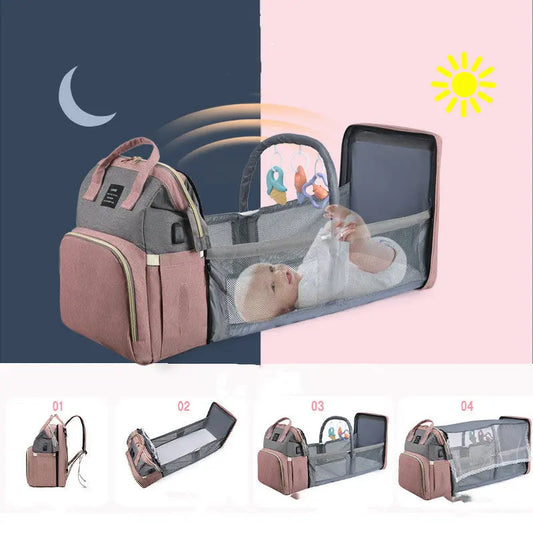 New Mummy Baby Crib Backpack Large Capacity Out Milk Insulated Bag Women eprolo