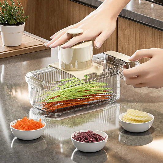 2in1 Multifunctional Vegetable Cutter For Cutting And Draining Vegetables Sturdy Food Chopper Convenient Dicer Kitchen Gadget Kreative