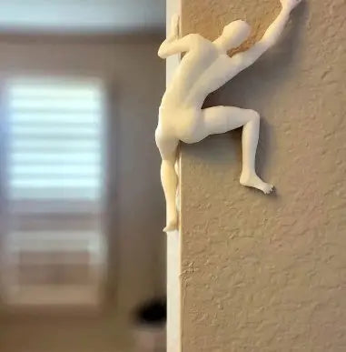 Unique Climber Sculpture Wall Decor – Modern Climbing Figure Wall Art Kreative