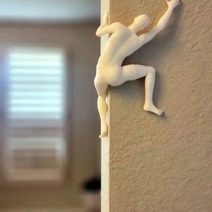 Unique Climber Sculpture Wall Decor – Modern Climbing Figure Wall Art Kreative